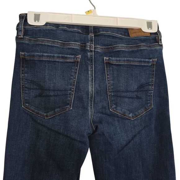 American Eagle Women's Size 2 Short Blue Low Rise Flare Jeans - Picture 5 of 7